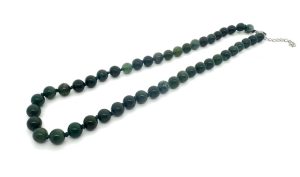 Großhandel – 8 mm Moosachat-Perlenkette (ohne box)