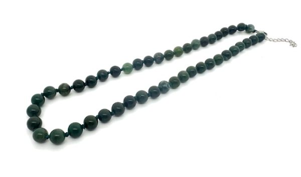 Großhandel – 8 mm Moosachat-Perlenkette (ohne box)