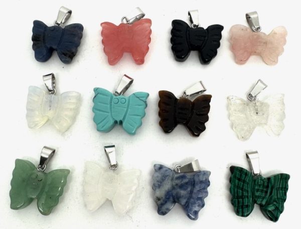 Großhandel - Edelstein Schmetterling Anhänger Set