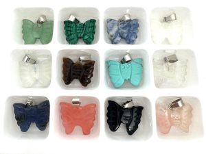 Großhandel - Edelstein Schmetterling Anhänger Set