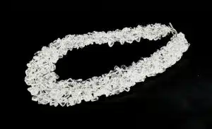 Großhandel Geclusterte Bergkristall Chipstein Halskette