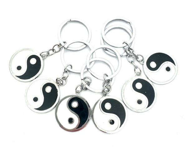 Yin-Yang-Schlüsselanhänger aus Metall (6 Stück)
