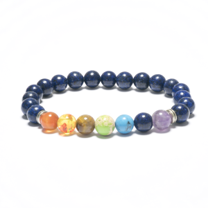 8 mm 7-Chakra-Armband ohne Box – Lapiz Lazuli