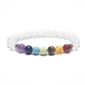 8 mm 7-Chakra-Armband ohne Box – Opal