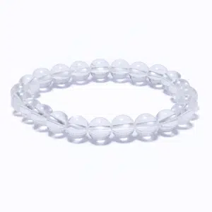 8 mm Edelstein-Armband ohne Geschenkbox – Bergkristall