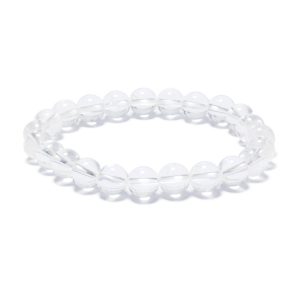 8 mm Edelstein-Armband ohne Geschenkbox – Bergkristall