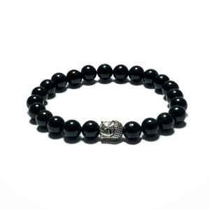 8mm Buddha-Armband ohne Box - Schwarzer Turmalin