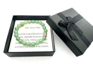 8mm Buddha Aventurin Armband – Geschenkbox Inklusive