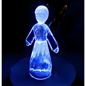 Kristallglas Engel-Statue stehend – Gelb (12 cm)