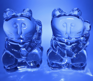 Kristallglas Glückskatzen-Set (2 Stk.) – 6,6 cm