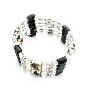 Magnetisches Wickelarmband mit Perlen