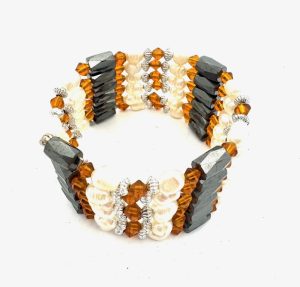 Perle Magnetisches Wickelarmband mit Perlen