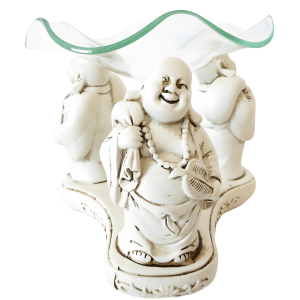 3 weie frhliche Buddhas lbrenner