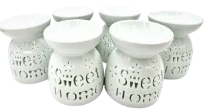 Ölbrenner-Set Sweet Home Weiß (6 Stück)