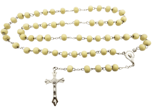 Rosenkranz beige rund luxe