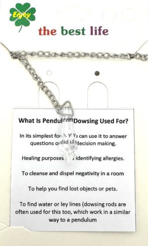 Bergkristall spitzen-Pendel mit Kette