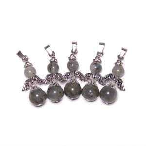 Engel Edelstein Anhnger Set (5 Stck) - Labradorit