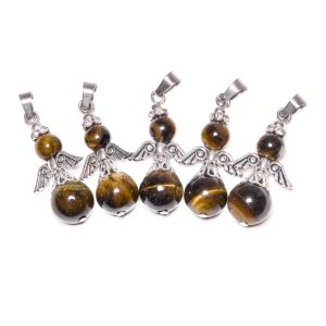 Engel Edelstein Anhnger Set (5 Stck) - Tigerauge