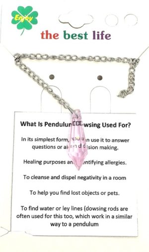 Rose kristallspitzen-Pendel mit Kette