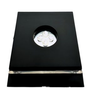 Schwarze quadratische Display-Lichtbasis 6,8 cm