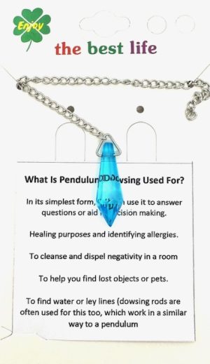 Türkis Kristallspitzen-Pendel mit Kette