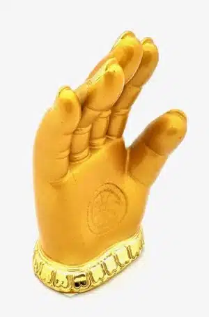 Goldene Buddha-Hand Schutzstatue