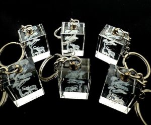Kristall Elefant Schlüsselanhänger Set – (6 Stück)