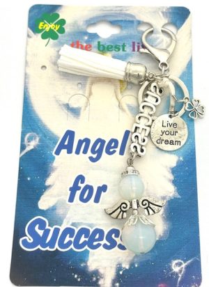 Opal „SUCCESS“ Engel-Schlüsselanhänger