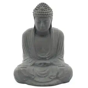 Hämatit Grau Meditierende Buddha-Statue