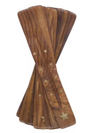 Holz Stern Räucherstäbchenhalter (10 Stück)