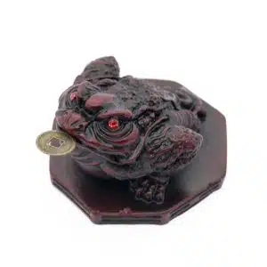 Rote Feng Shui Geldfrosch Figur