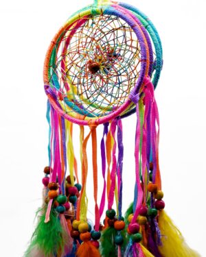 10 cm Runde Regenbogen Traumfänger Set (6 Stück)