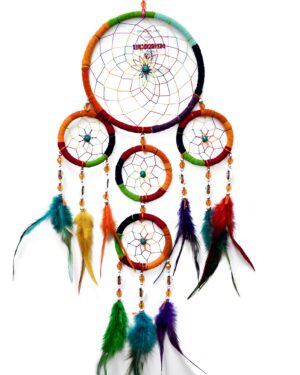 16 cm + 4 Ring Runder 7 Chakra Traumfänger