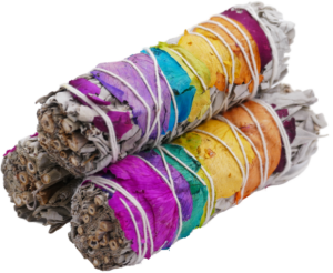 Weißer Salbei & 7 Farben Rosen Smudge Bündel (3x 25-30g)